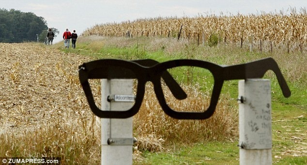 Love those glasses, Buddy Holly Crash Site - Clear Lake IA (population 7,500)