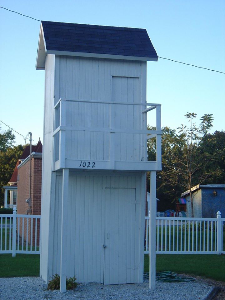 Watch out below for it's a Two-Story Outhouse in Gays Illinois (population 263)