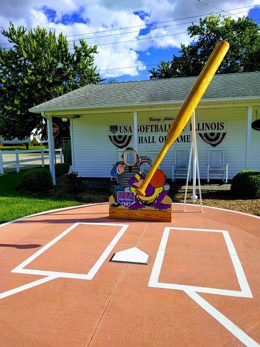 We would like to see the batter that used this "Giant Baseball Bat" in Casey IL (population 2264)