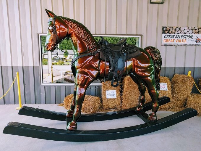 Not just a horse but a "Giant ROCKING Horse" in Casey IL (population 2264)