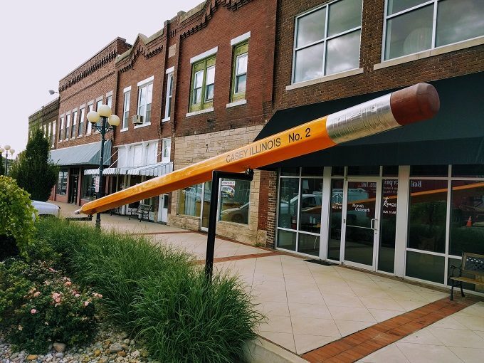 You may want a pencil sharpener when you see the "Giant Pencil" in Casey IL (population 2264)