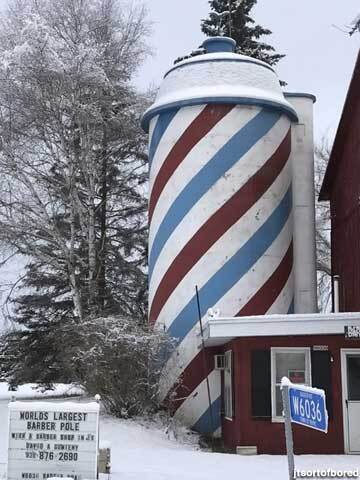 How will find a place to get my haircut? Look for the World's Largest Barber Pole in Elkhart Lake, Wisconsin